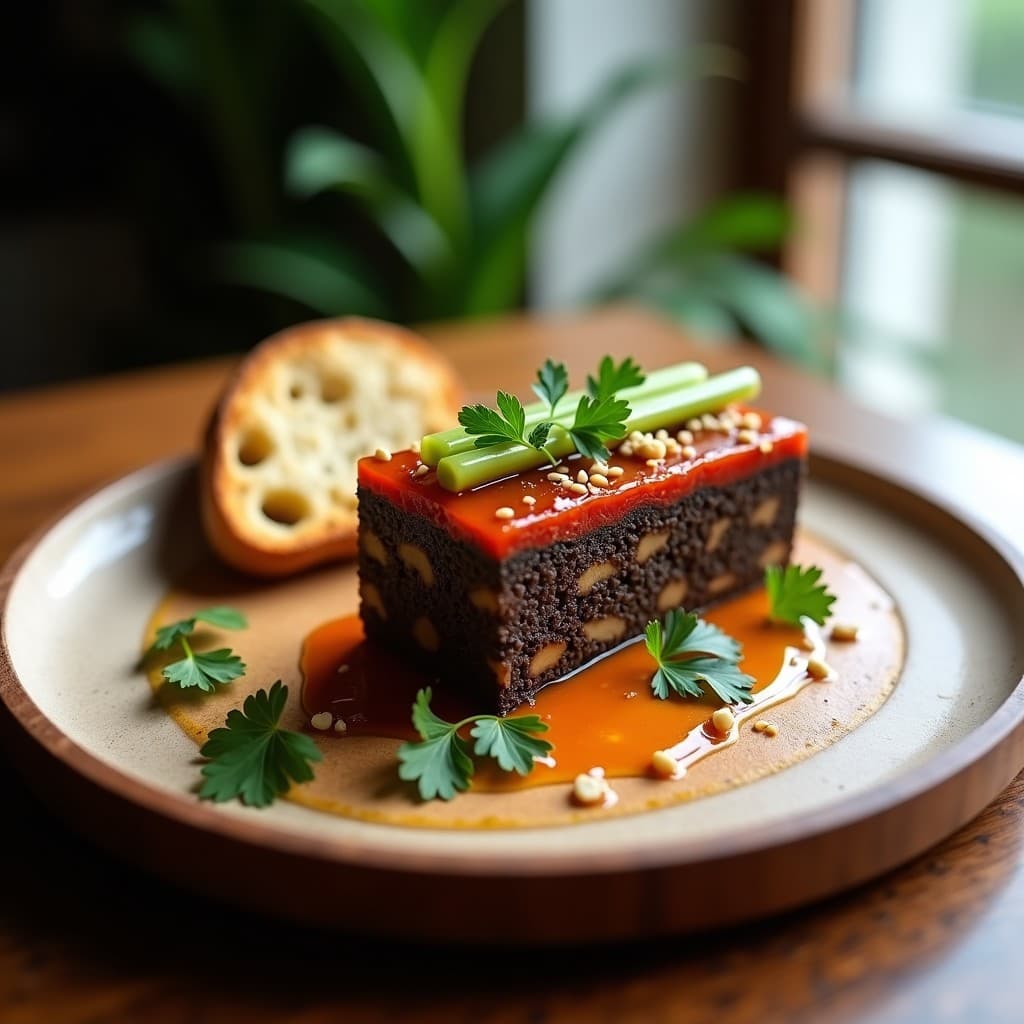 Terrina de Berenjena y Lentejas Beluga: Entrante Vegano con Toque Francés