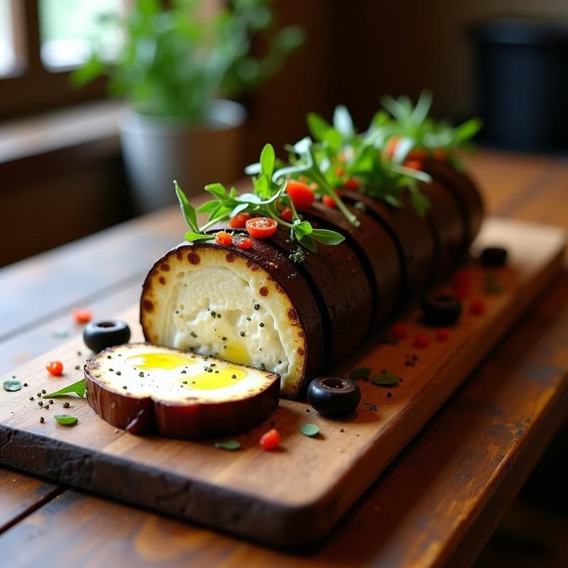 Terrina de Berenjena y Queso de Almendras: Receta Vegana Sin Cocción con Toque Ahumado