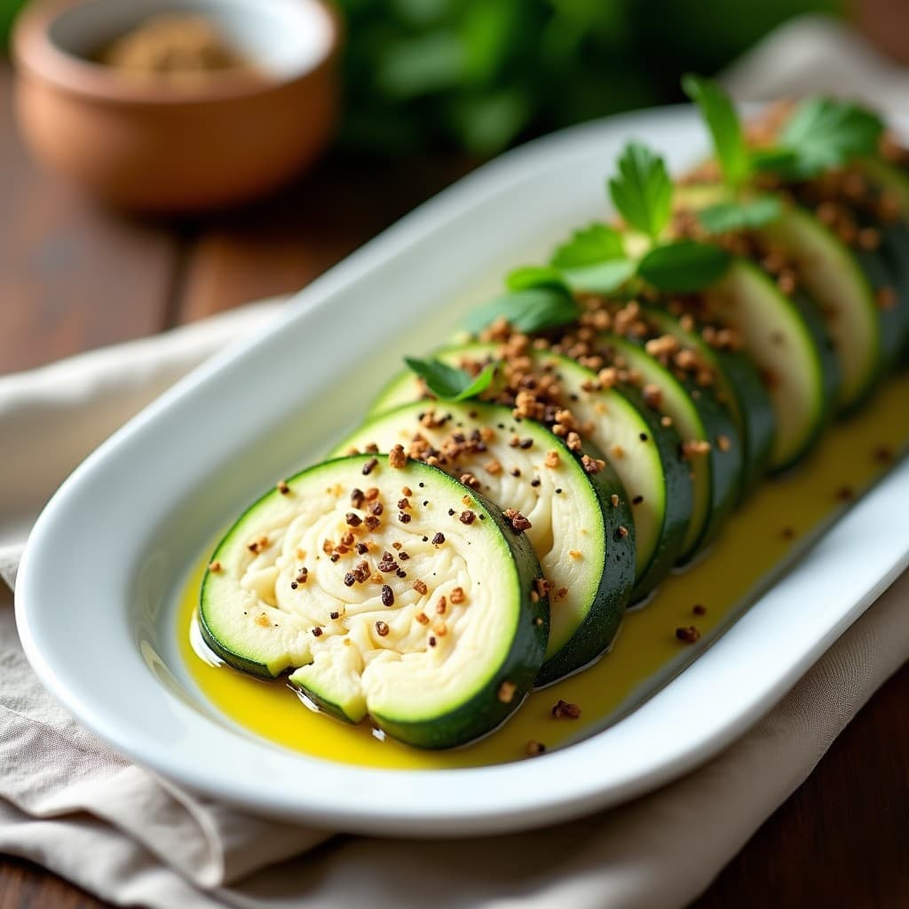 Terrina de Calabacín y Almendras con Especias de Zaatar: Entrante Libanés Sin Horno