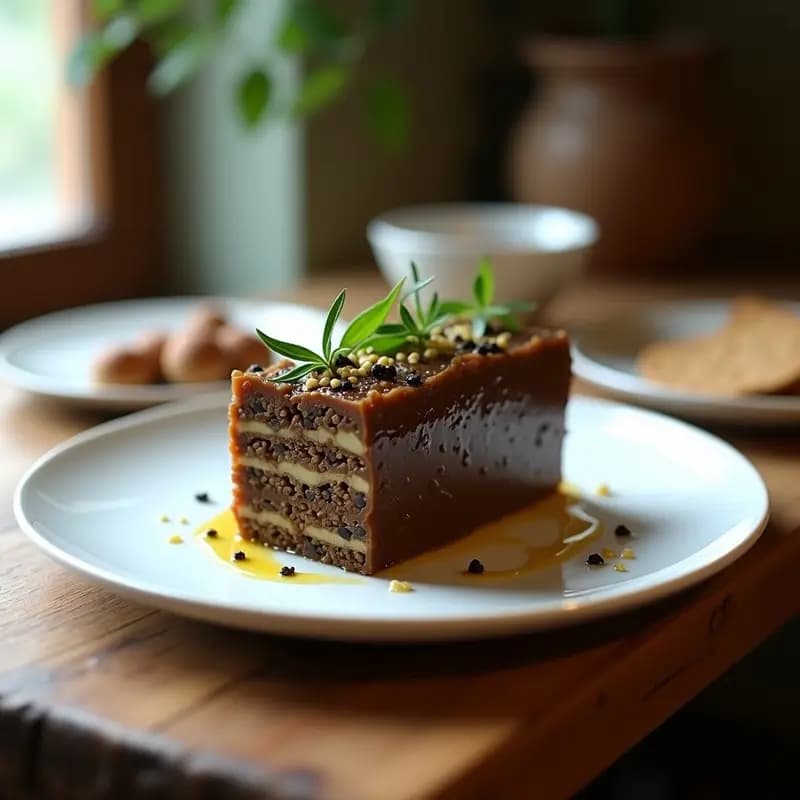 Terrina de Lentejas y Champiñones con Gelatina de Algas: Receta Vegana y Sin Horno