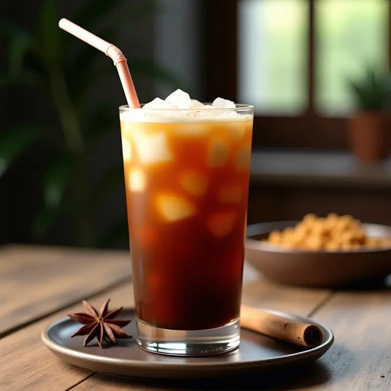 Thai Iced Tea: Bebida tailandesa dulce y cremosa con especias