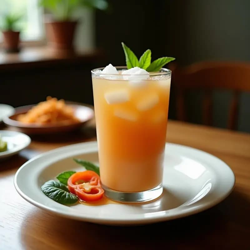 Thai Iced Tea con Leche de Coco: Bebida Tailandesa Vegana y Refrescante