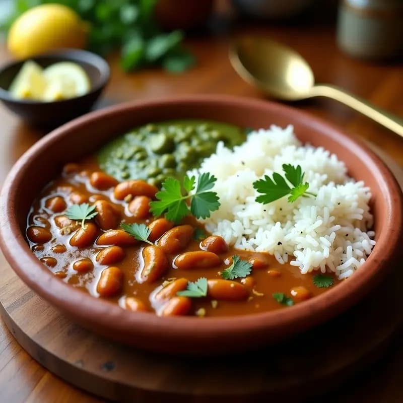 Thali de Cuencos con Dal Makhani y Raita de Pepino: Receta India Completa y Equilibrada