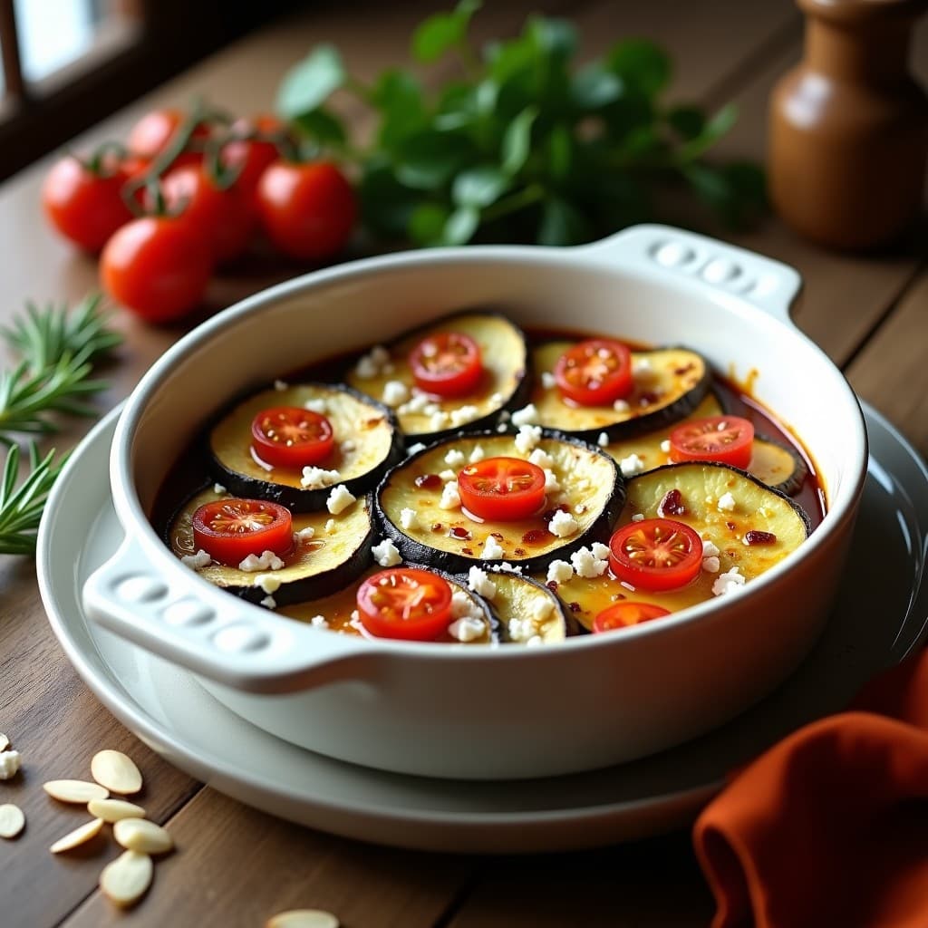 Tian de Berenjena y Calabacín con Queso de Cabra: Receta Francesa Keto en Horno