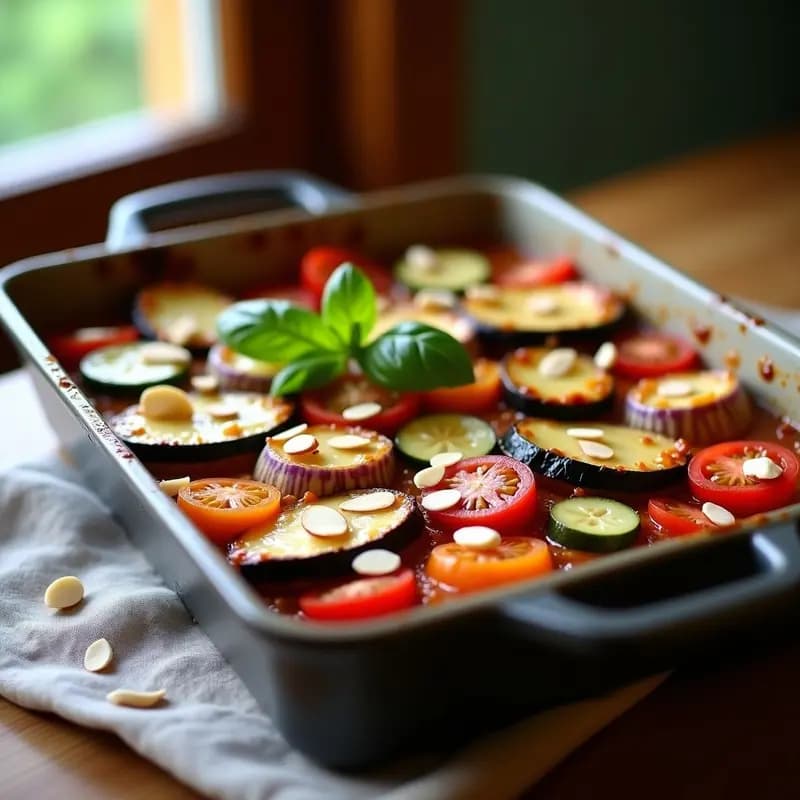Tian de Verduras Provenzal con Queso de Cabra: Receta Francesa al Horno y Sin Harina