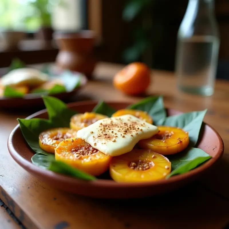 Tierras Colombianas de Guineo y Queso Campesino: Postre Tradicional Sin Gluten y con Toque Natural