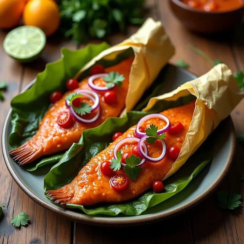 Tikin Xic de Pescado con Achiote y Naranja: Receta Maya en Papillote y Sin Aceite