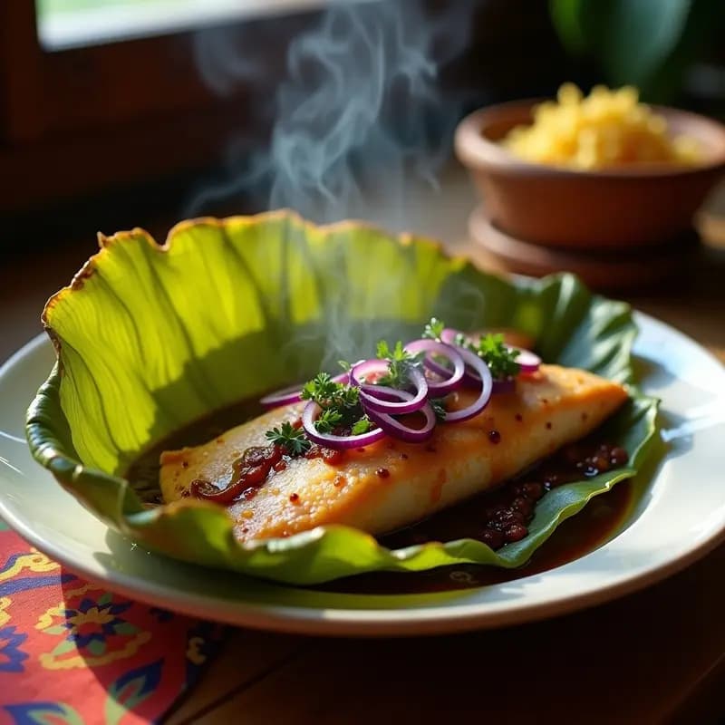 Tikin Xic de Pescado con Miel de Condimento Ahumado: Receta Yucateca en Papillote