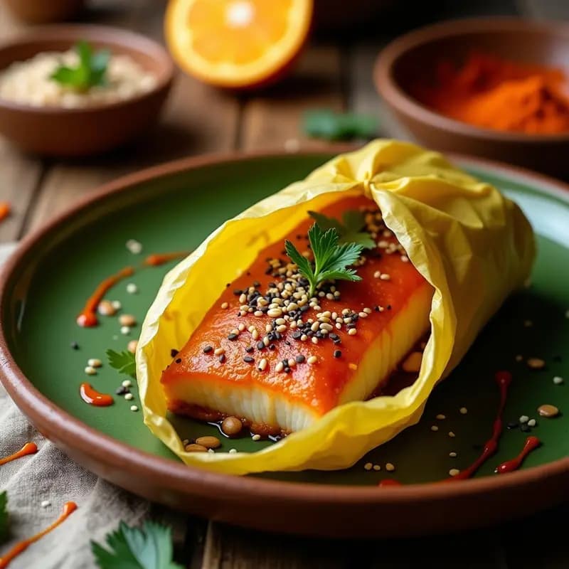 Tikin Xic de Pescado con Naranja Agria: Receta Yucateca Keto en Papillote