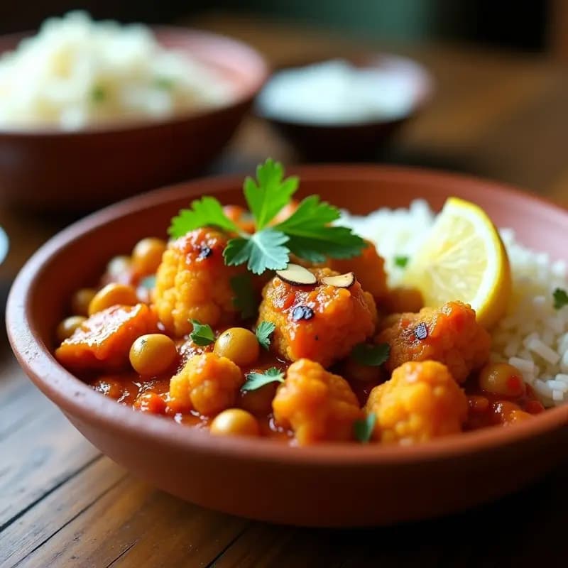 Tikka Masala de Coliflor y Garbanzos: Receta India en Airfryer con Toque Ahumado