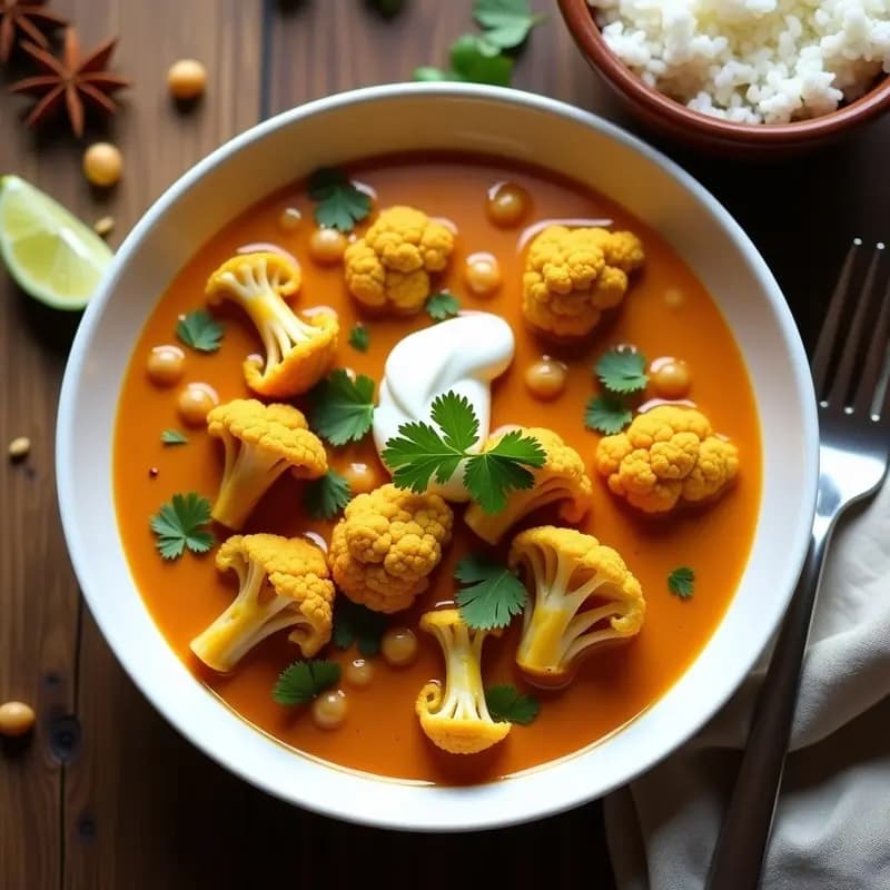 Tikka Masala de Coliflor y Garbanzos: Receta India Vegana y Alta en Proteína en Thermomix