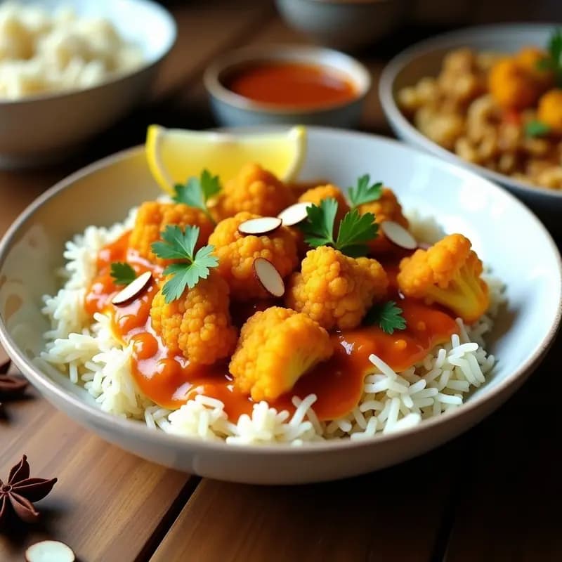 Tikka Masala de Coliflor: Receta India Vegana en Airfryer con Arroz Basmati