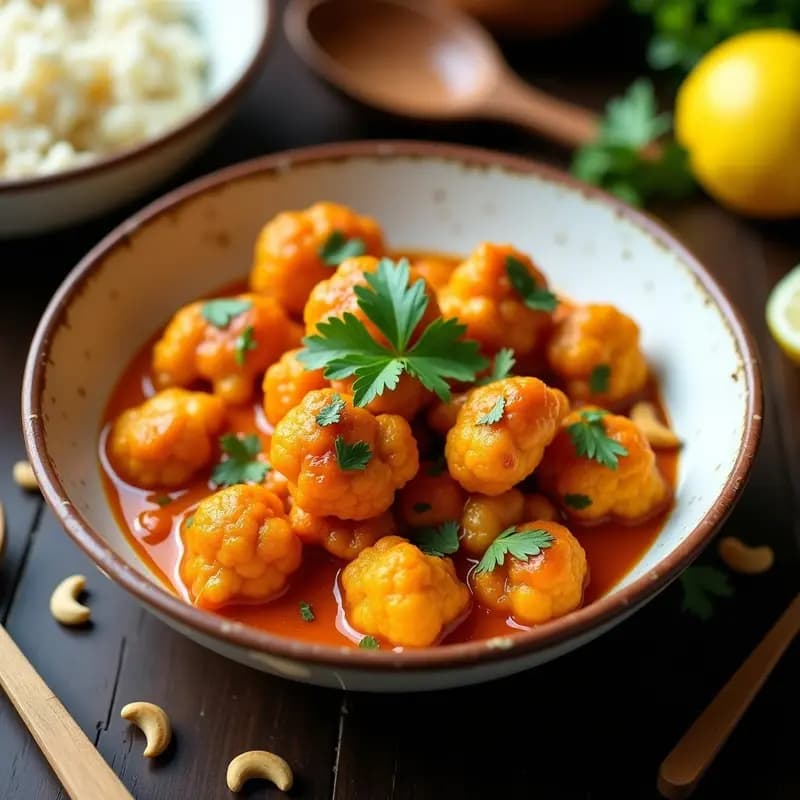 Tikka Masala de Coliflor: Plato Indio Vegano con Salsa Cremosa y Especias