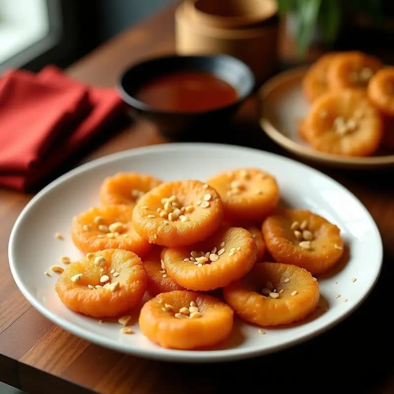 Tikoy Filipino con Salsa de Soja Dulce: Postre Chino-Filipino en Airfryer