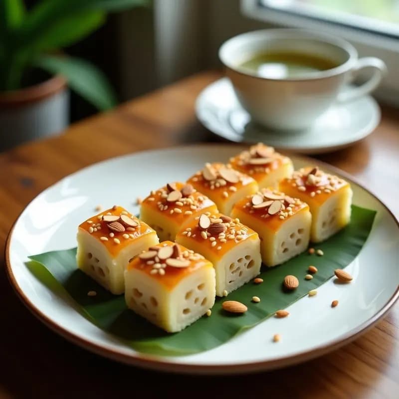 Tikoy o Pastel de Año Nuevo Chino de Harina de Arroz Glutinosa: Receta Dulce y Pegajosa
