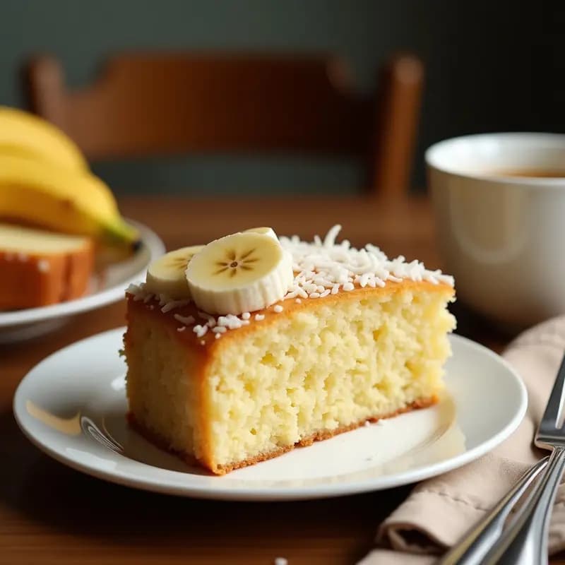 Tikoy de plátano macho y coco rallado: Postre Filipino Sin Gluten