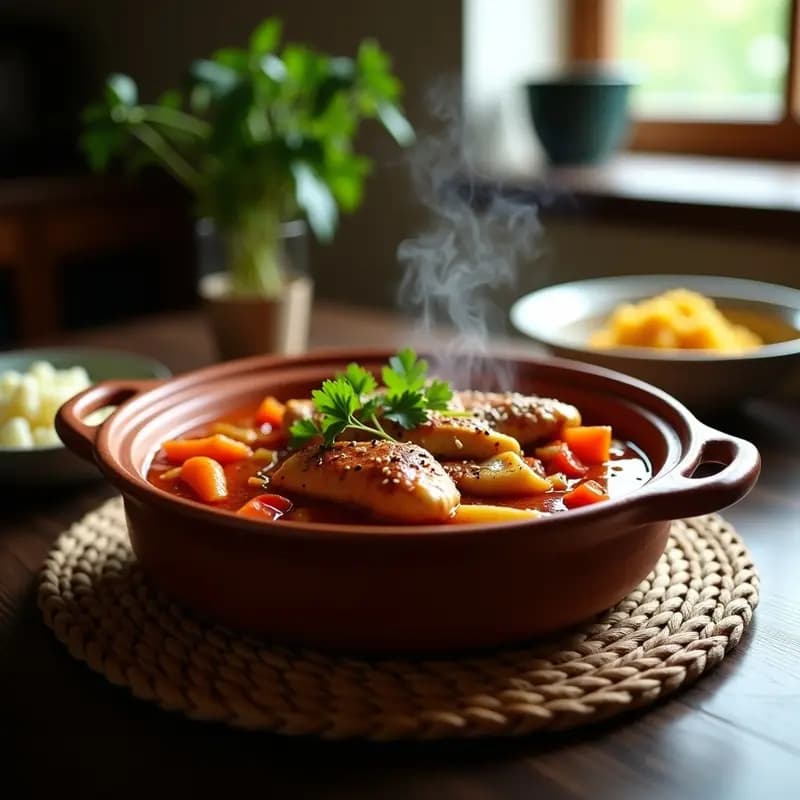 Tiksil Logia de Pollo y Verduras: Receta Etíope Picante y Aromática