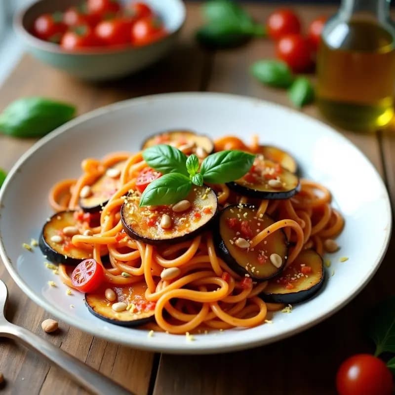 Tiktok Pasta de Berenjena y Tomates Secos: Receta Viral Italiana Sin Gluten