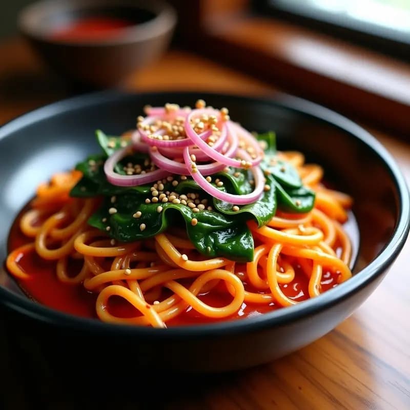 TikTok Pasta Coreana con Salsa de Gochujang y Espinacas: Receta Viral en 15 Minutos