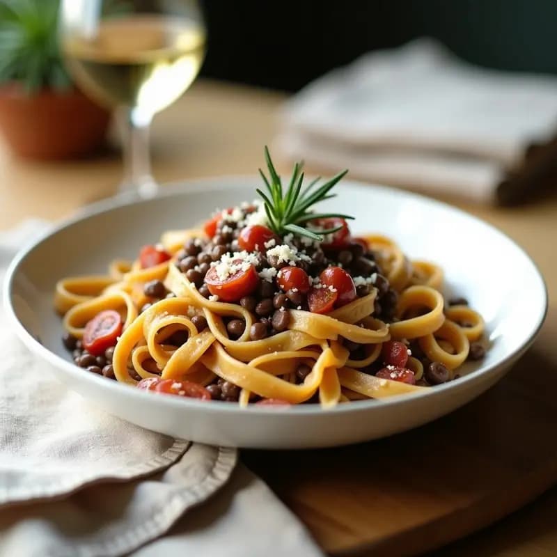 TikTok Pasta de Lentejas con Panceta Crujiente: Receta Viral Italiana en 15 Minutos