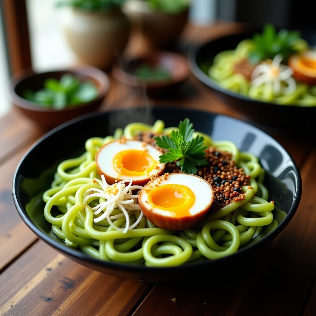 TikTok Ramen de Fideos de Calabacín con Huevos Marinados: Receta Vegana y Viral en 15 Minutos