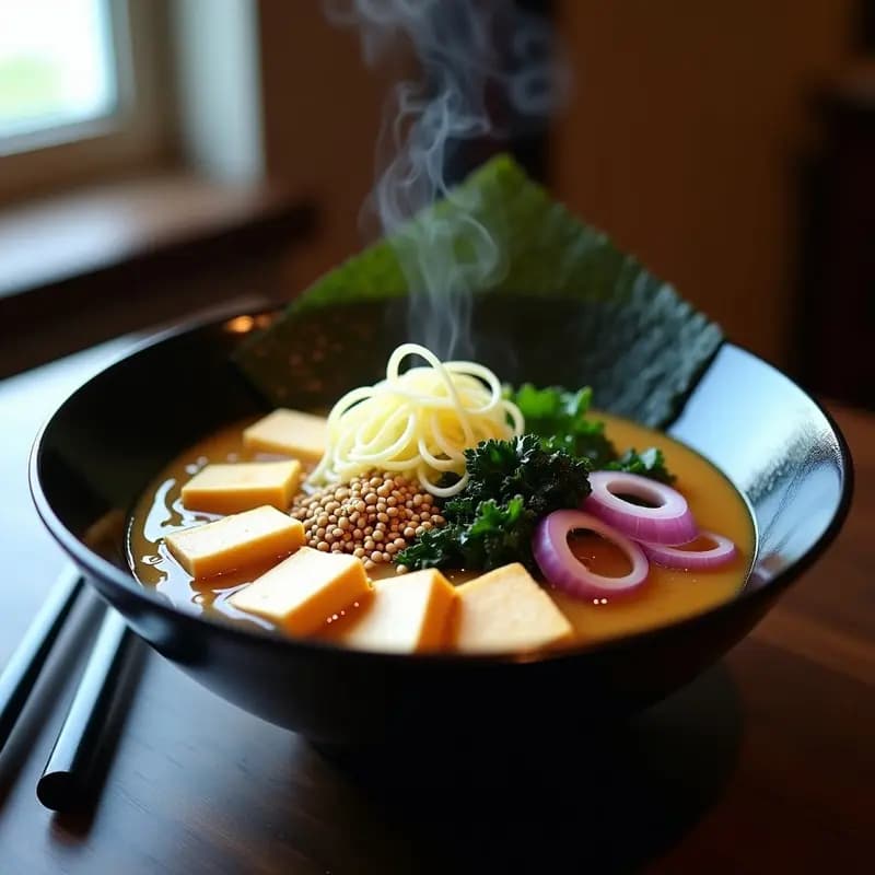 Tik Tok Ramen de Misoshiru con Tofu Sedoso: Receta Japonesa Vegana y Viral
