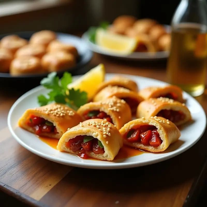 Tikz Takoz Armenio con Hígado y Tomate: Aperitivo Crujiente y Especiado en Airfryer