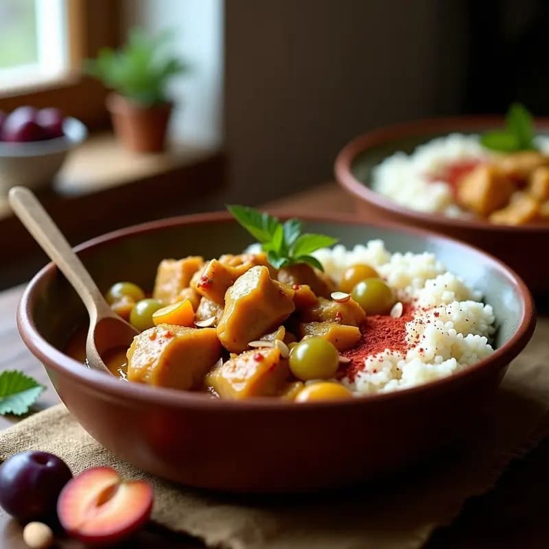 Tikz Toki Armenio de Pollo y Ciruelas: Receta Ácida y Especiada en Olla Lenta
