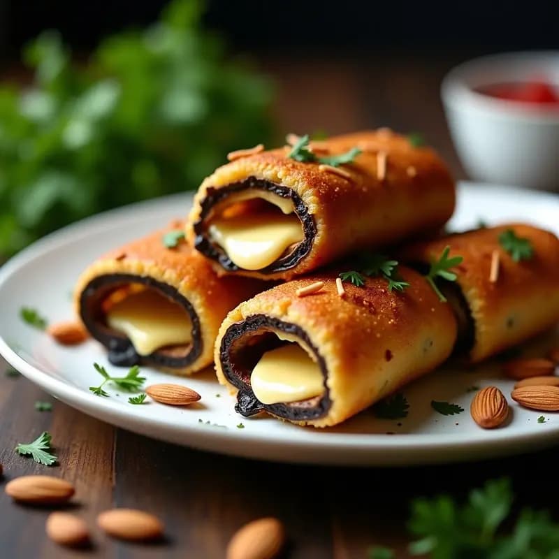 Tikz Tokz de Berenjena y Queso Halloumi: Entrante Armenio Crujiente en Airfryer