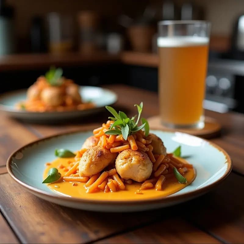 Tikz Tokz de Pollo y Anacardos: Aperitivo Indio Crujiente en Airfryer