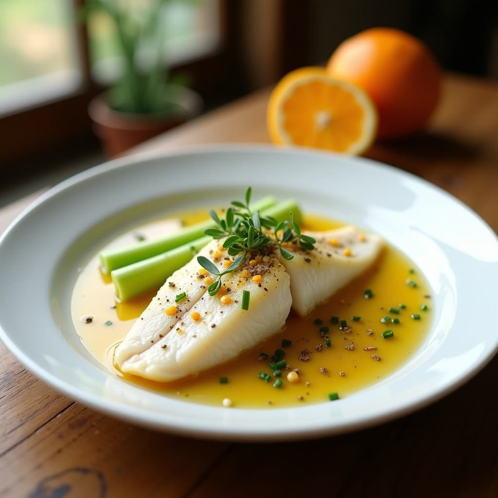 Tilapia al Vapor con Salsa de Cítricos y Hierbas Provenzales: Receta Francesa en Olla Express