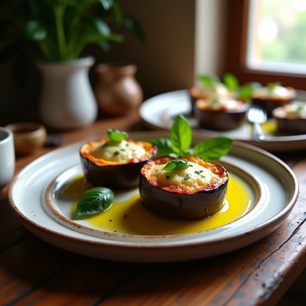 Timbales de Berenjena y Queso Ricotta al Horno: Entrante Italiano Bajo en Carbohidratos