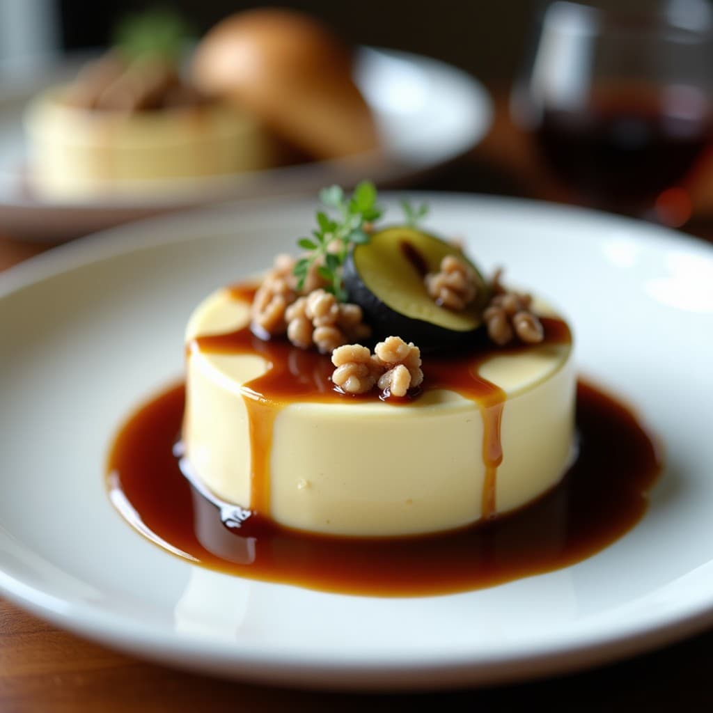 Timbales de Puré de Coliflor y Trufa Negra con Reducción de Pedro Ximénez: Entrante Gourmet Sin Gluten