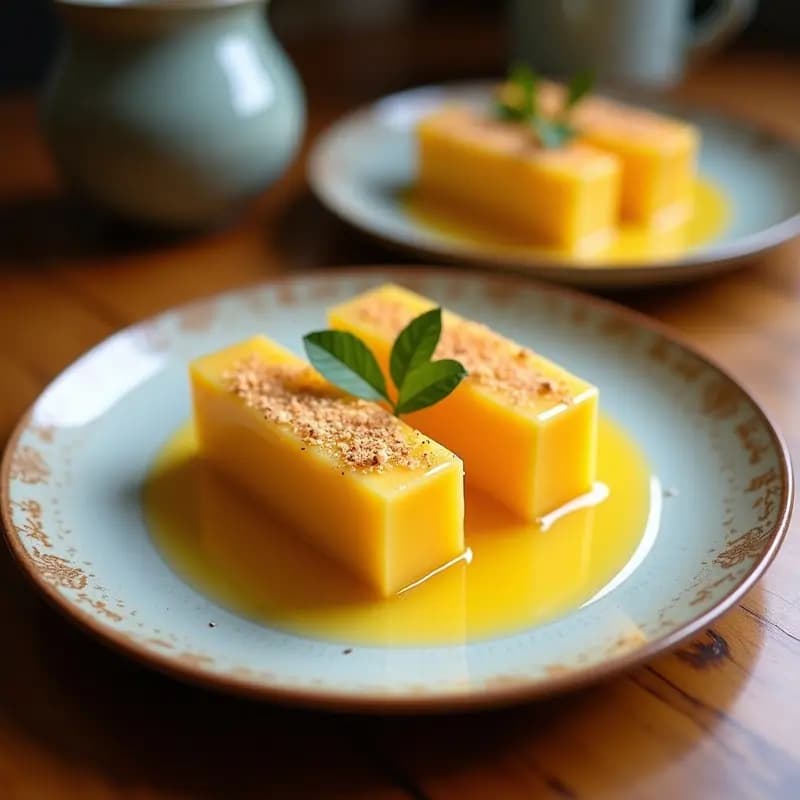 Timbales de Mango y Coco con Gelatina de Maracuyá: Postre Puertorriqueño Sin Horno