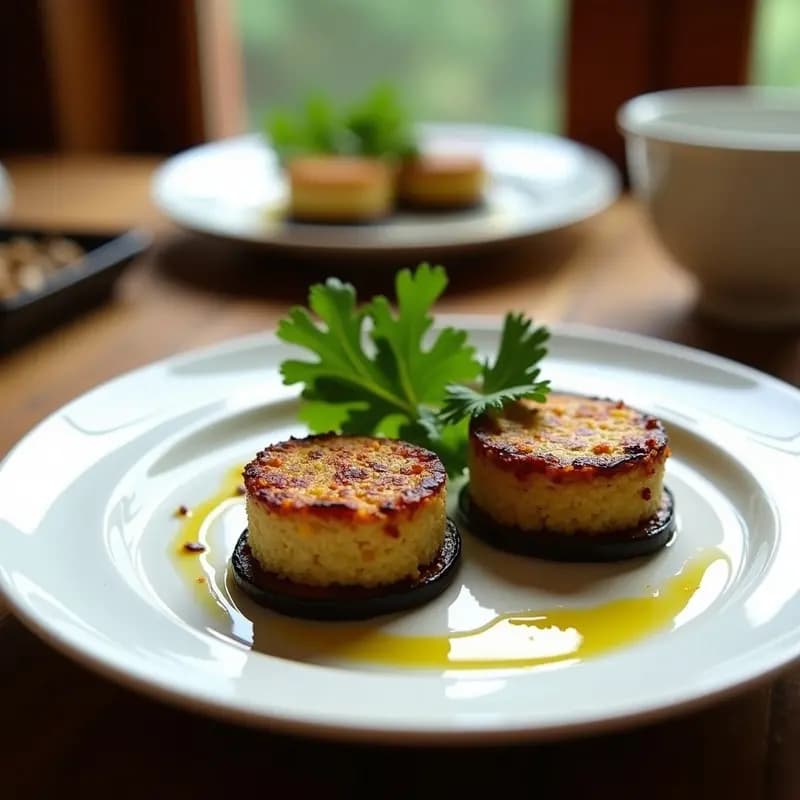 Timbales de Quinoa y Berenjena Asada: Entrante Peruano Sin Gluten en Airfryer
