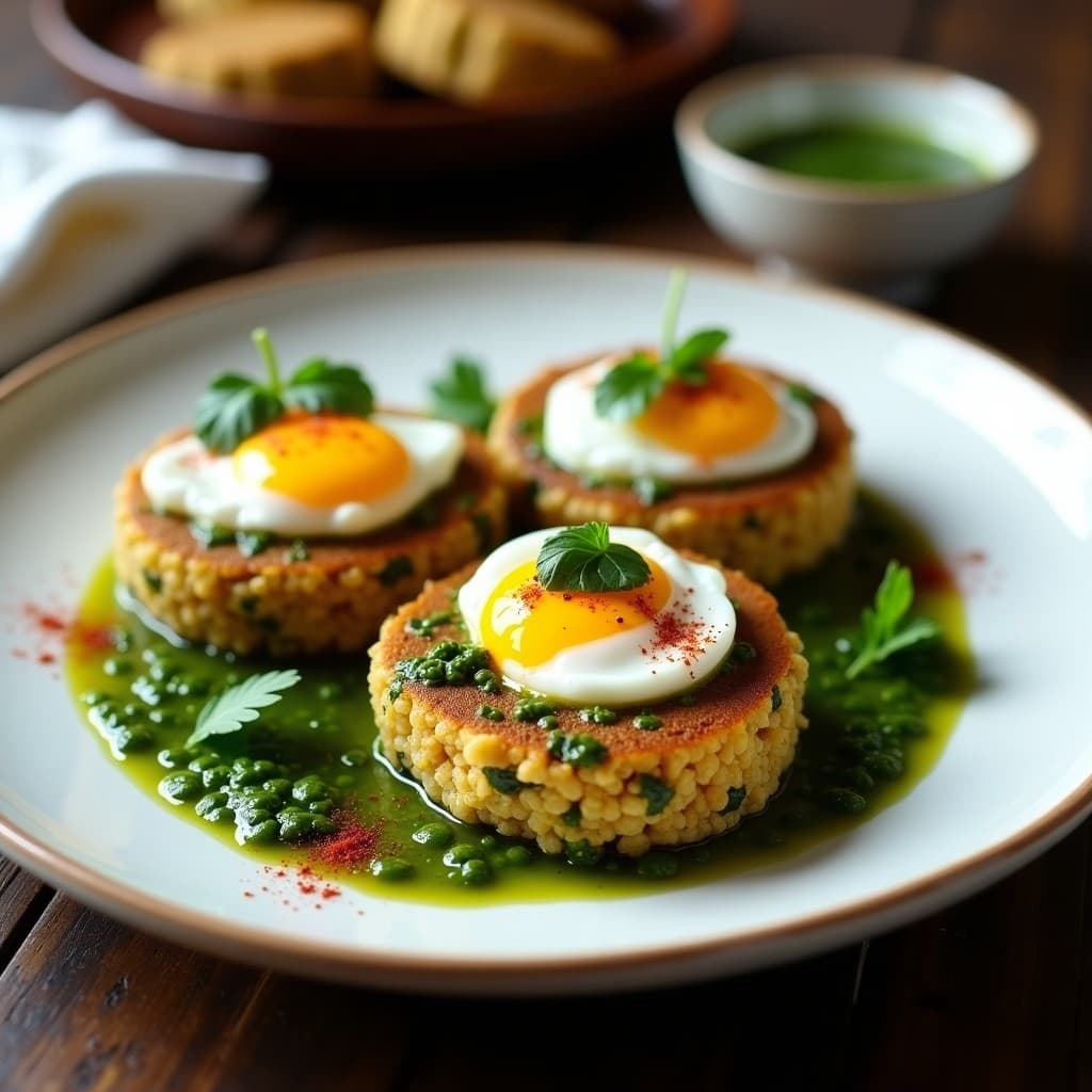Timbales de Quinoa y Huevo Poché con Salsa de Chimichurri: Receta Argentina Keto en Airfryer