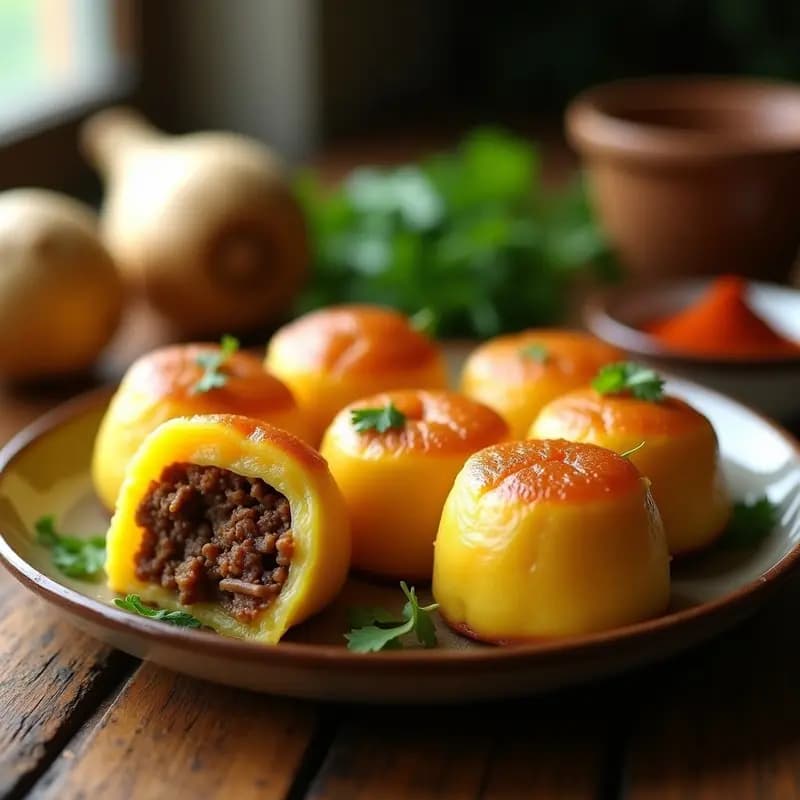 Timbales de Yuca y Carne Mechada Vegana: Receta Colombiana en Molde de Silicona