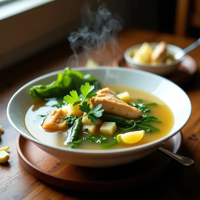 Tinolá Filipino de Pollo y Jengibre: Receta de Sopa Reconfortante y Antiinflamatoria
