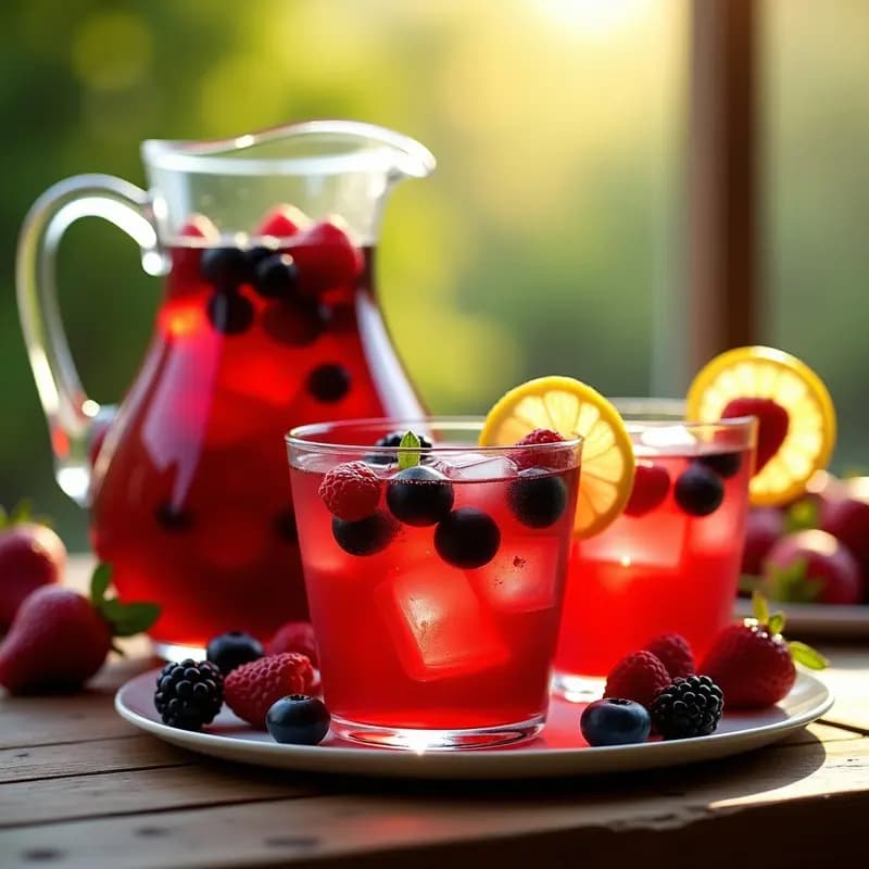 Tinto de Verano con Frutas del Bosque: Bebida Estival Sin Alcohol opcional