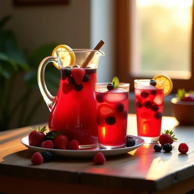 Tinto de verano con frutas rojas: Bebida tradicional andaluza fácil y natural