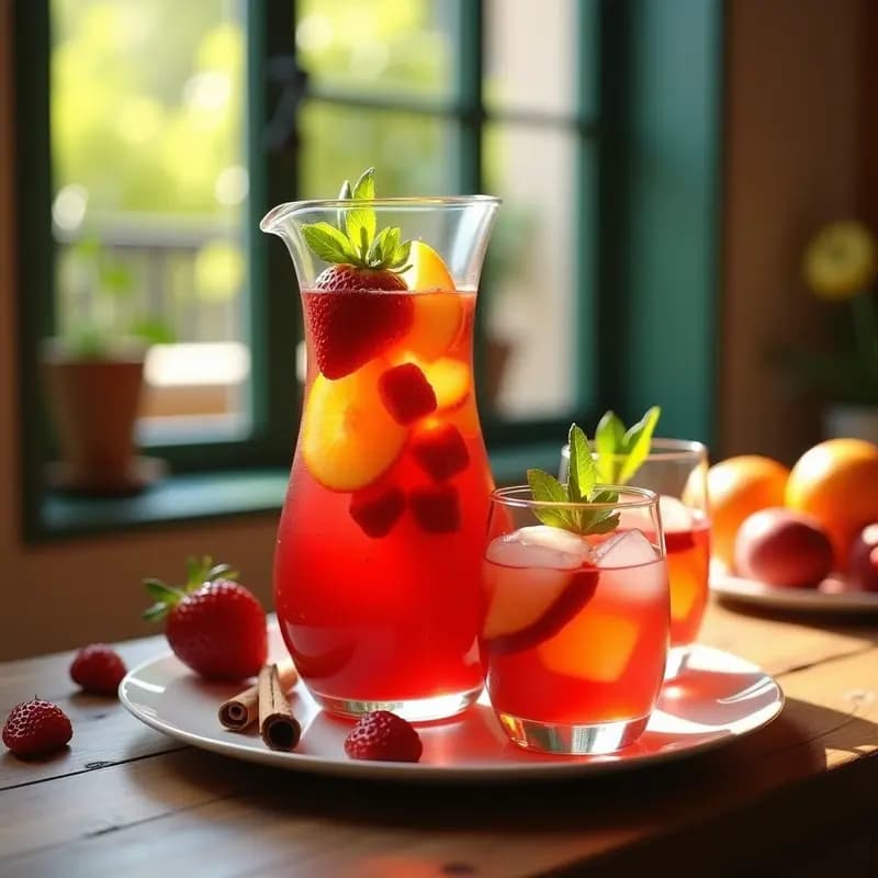Tinto de Verano con Frutas de Temporada: Receta de Verano Sin Azúcar Añadido