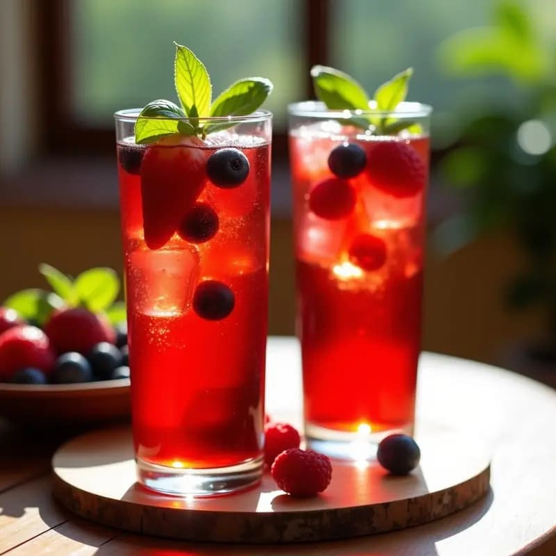 Tinto de Verano con Frutos Rojos y Albahaca: Cóctel Español Light y Antioxidante