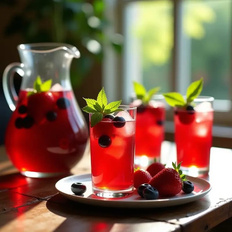 Tinto de Verano con Frutos Rojos y Hierbabuena: Bebida EXPRESS para Tapas