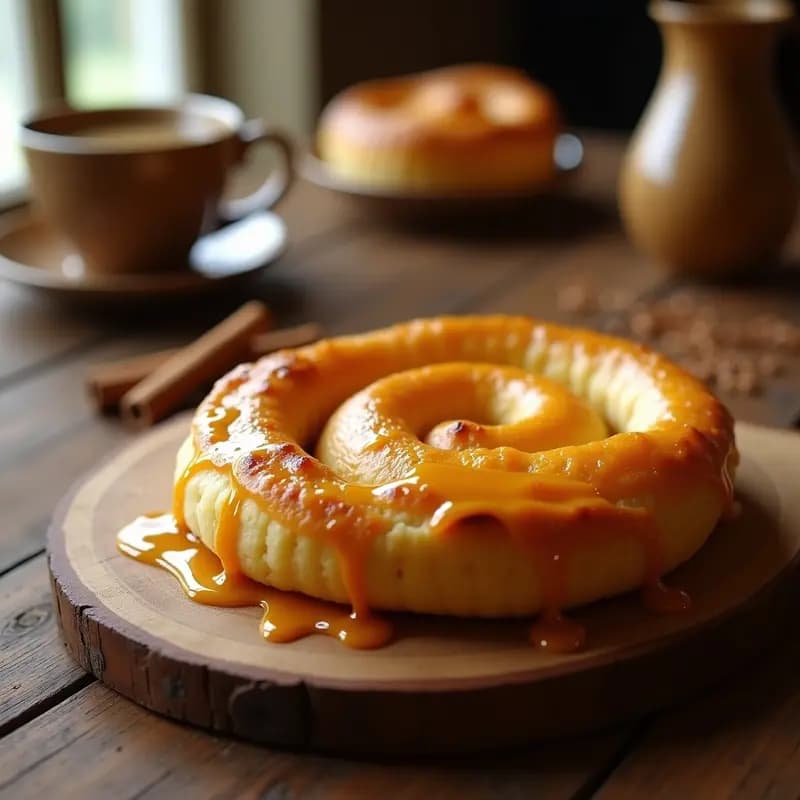 Tirabuzón de Canela y Café con Glaseado de Cúrcuma: Postre Mexicano Antiinflamatorio