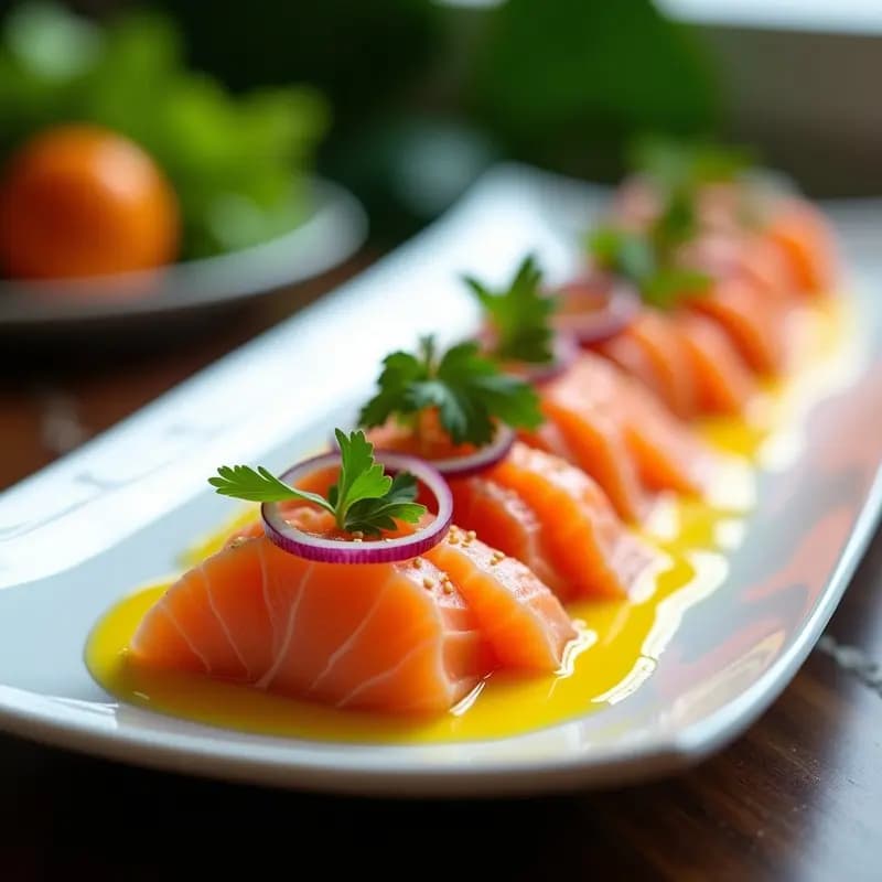 Tiradito de Salmón con Salsa de Maracuyá: Receta Peruana Fresca y Alta en Omega-3