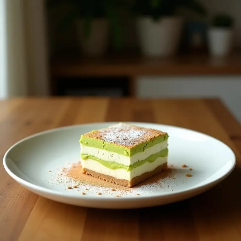 Tiramisú de Matcha y Coco: Postre Italiano-Japonés Sin Huevos Crudos