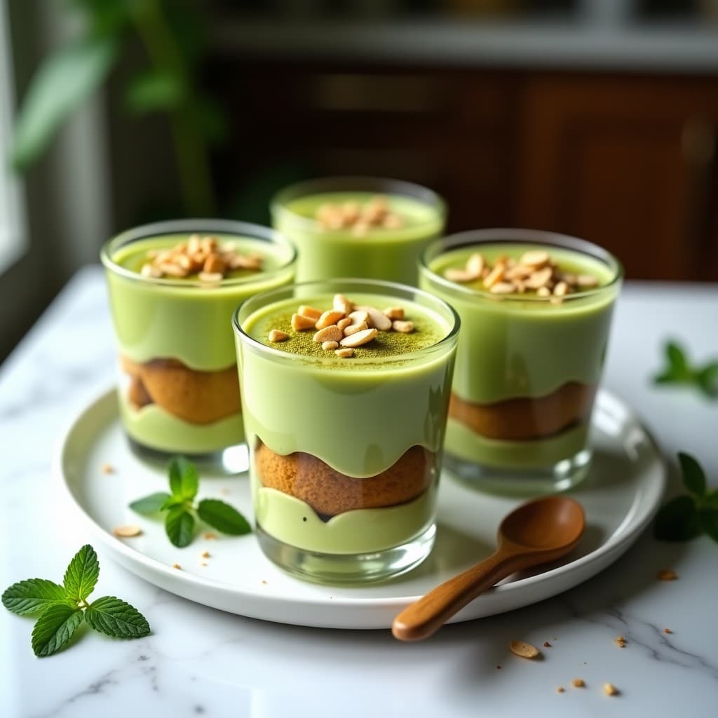 Tiramisú de Matcha y Maracuyá con Biscuits de Almendra: Postre Keto Sin Lácteos en 20 Minutos