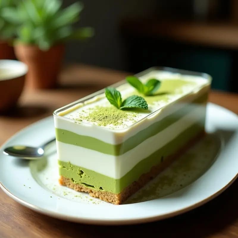 Tiramisú de Matcha y Mascarpone Vegano: Postre Italiano-Japan Fusion Sin Huevos