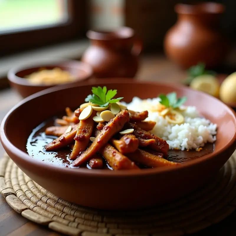 Tiritas de Pollo con Molé y Semillas de Calabaza: Receta Mexicana con Toque Tradicional