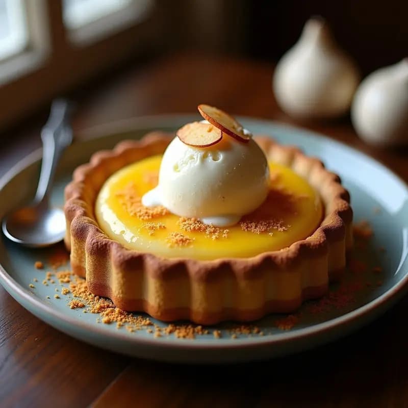 Tirma de Gozo: Postre Canario de Bienmesabe y Almendras con Helado de Vainilla